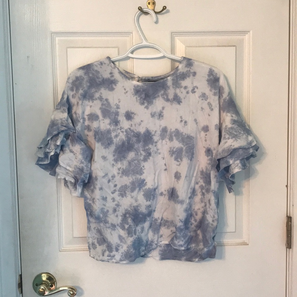 Light Blue/White Top